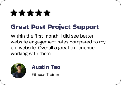 Austin Teo Testimonial Card